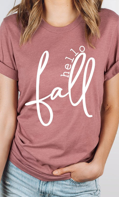 Hello Fall PLUS SIZE Graphic Tee