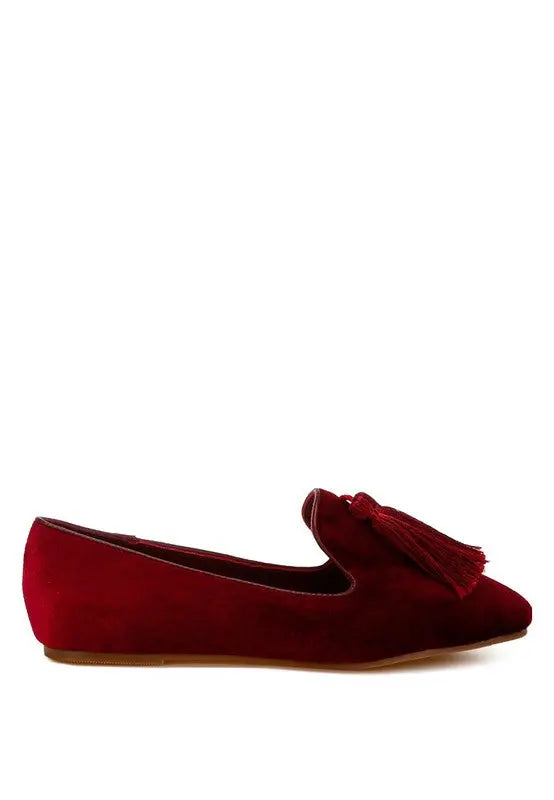 Tromso Iconic Tassel Detail Velvet Loafers Rag Company