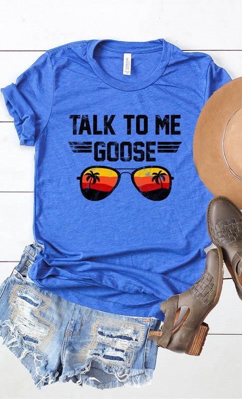 Talk to Me Goose Sunset Graphic Tee