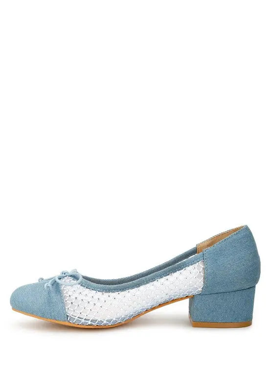 Orami Rhinestone Detail Denim Ballerinas FG