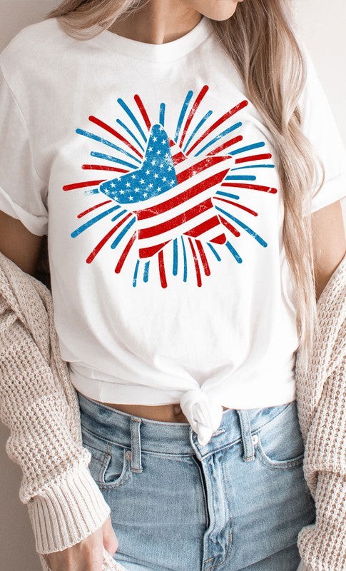 Retro Patriotic Star Graphic Tee