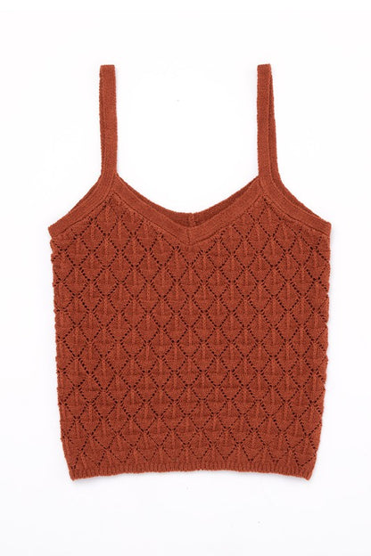 Crochet knit tank