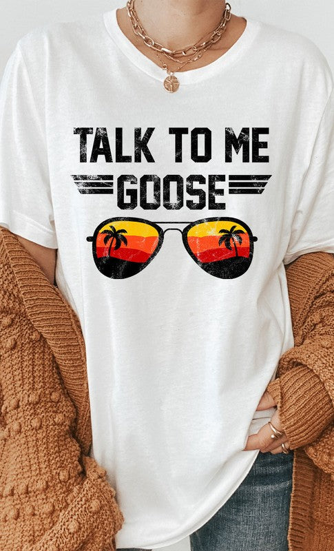 Talk to Me Goose Sunset Graphic Tee