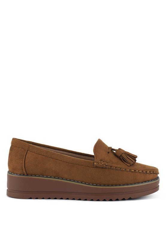 Daiki Platform Lug Sole Tassel Loafers