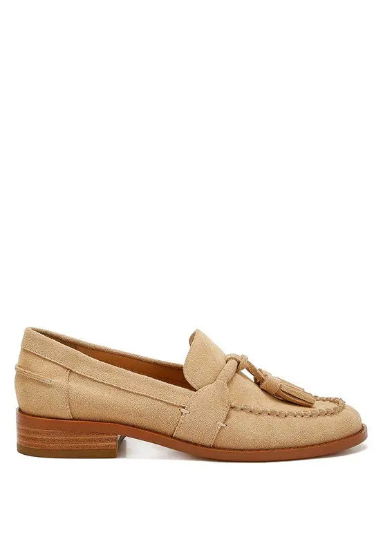 Rhone Tassels Detail Genuine Suede Loafers Rag Company