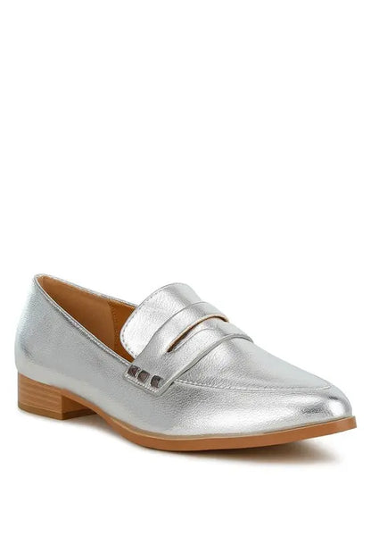 Potania Penny Strap Metallic Loafers Rag Company