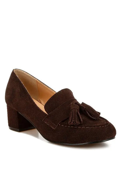 Aloha Tassels Detail Genuine Suede Loafers Rag Company