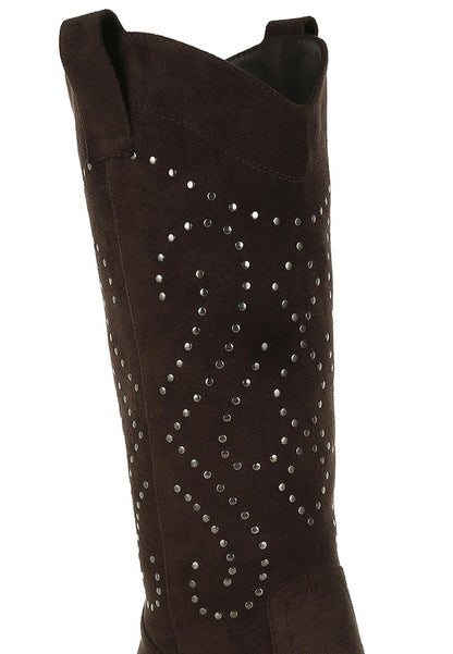 Lariat Studs Embellished Cowboy Boots