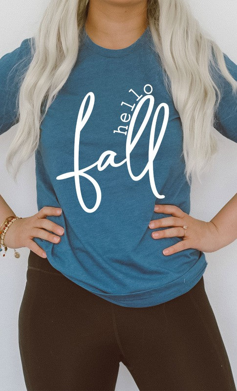 Hello Fall PLUS SIZE Graphic Tee