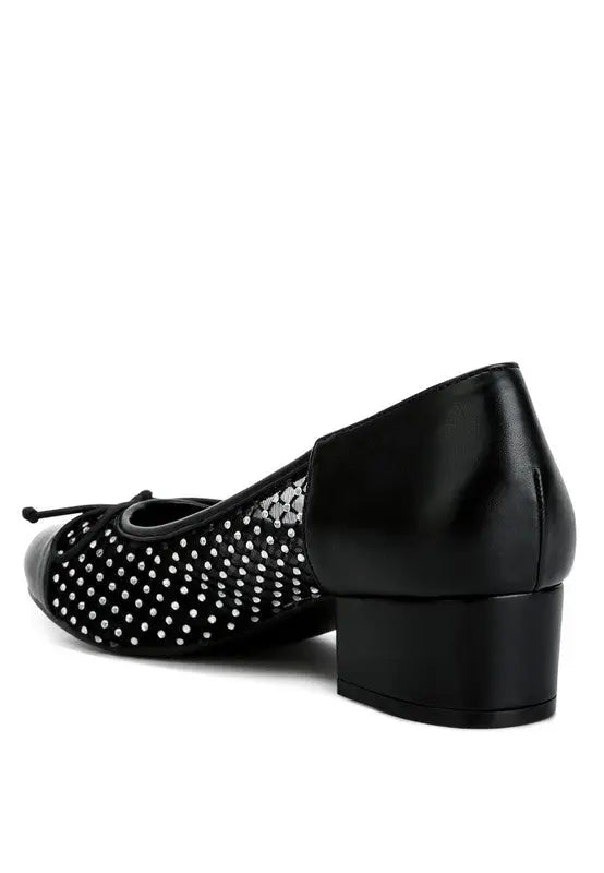 Tudum Rhinestone Detail Mesh Ballerinas FB