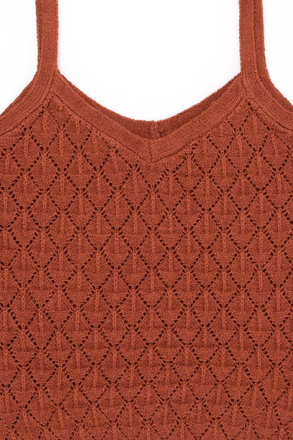 Crochet knit tank