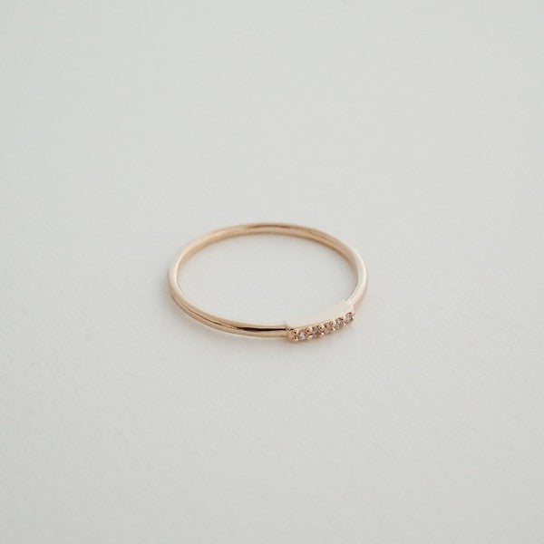 Mini Crystal Row Ring