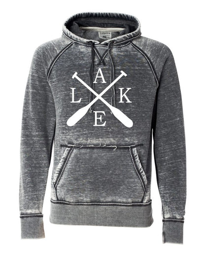 Lake with Oars Vintage Hoodie