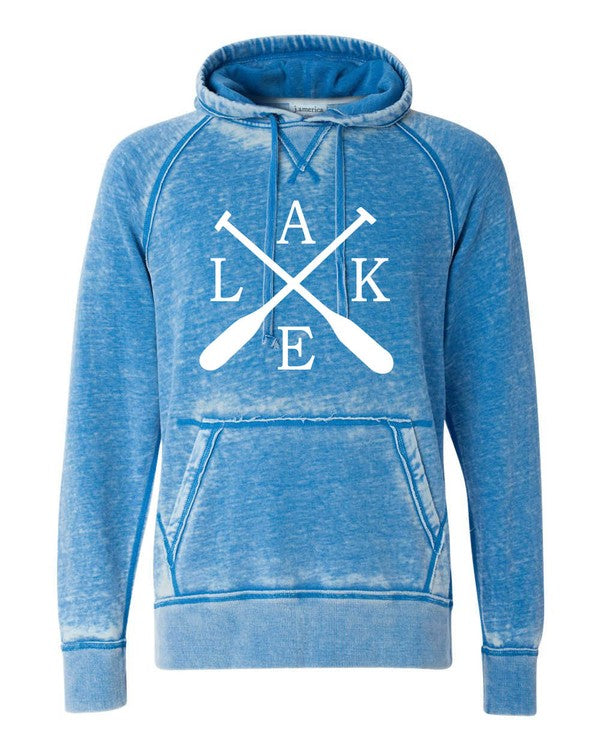 Lake with Oars Vintage Hoodie