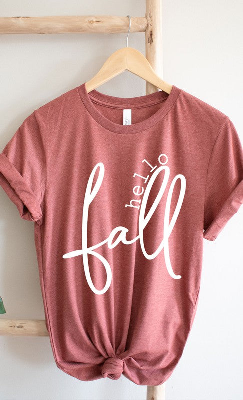 Hello Fall PLUS SIZE Graphic Tee