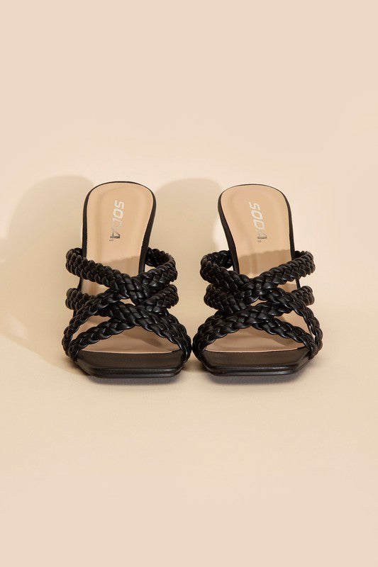 KELLAN-S Double Cross Braided Heels