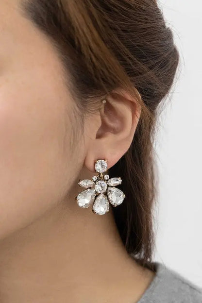 Water Lily Stone Earrings Lovoda