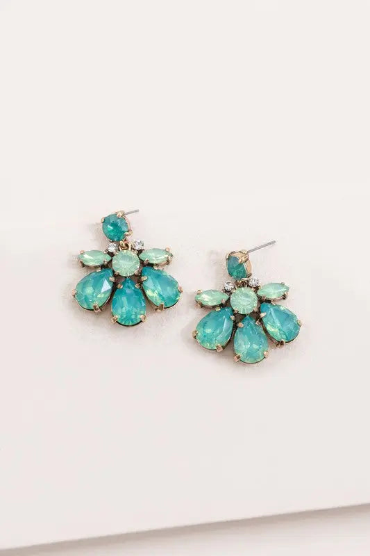 Water Lily Stone Earrings Lovoda