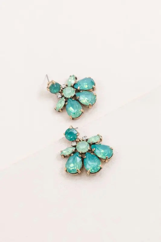 Water Lily Stone Earrings Lovoda