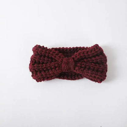 KNITTED BOW WINTER HEAD BAND