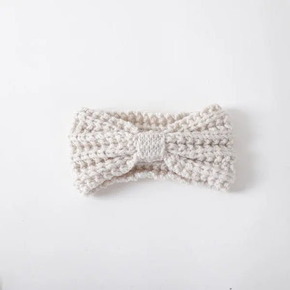 KNITTED BOW WINTER HEAD BAND