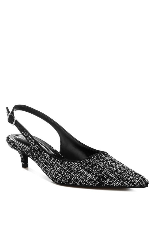 Zehra Boucle Slingback Sandals