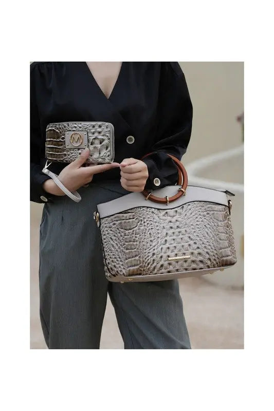 MKF Phoebe Tote with Wristlet Wallet Bag by Mia K MKF Collection by Mia K