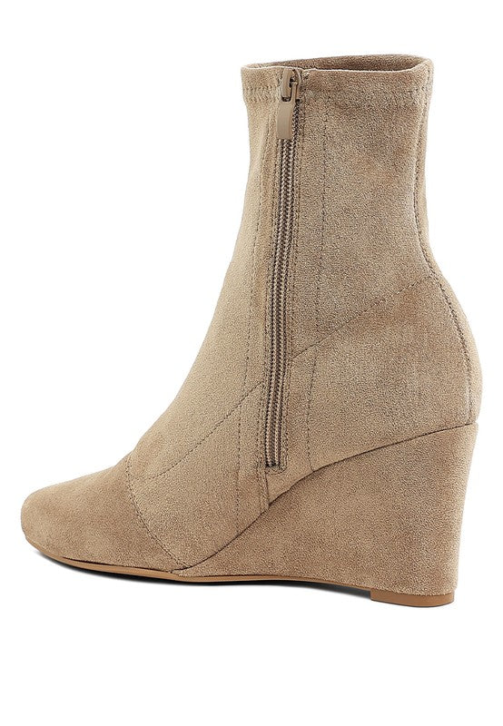 Yara Microfiber Wedge Sock Boots