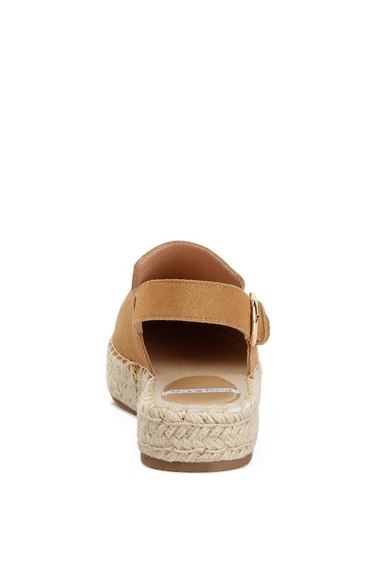 Affie Genuine Suede Slingback Strap Espadrilles