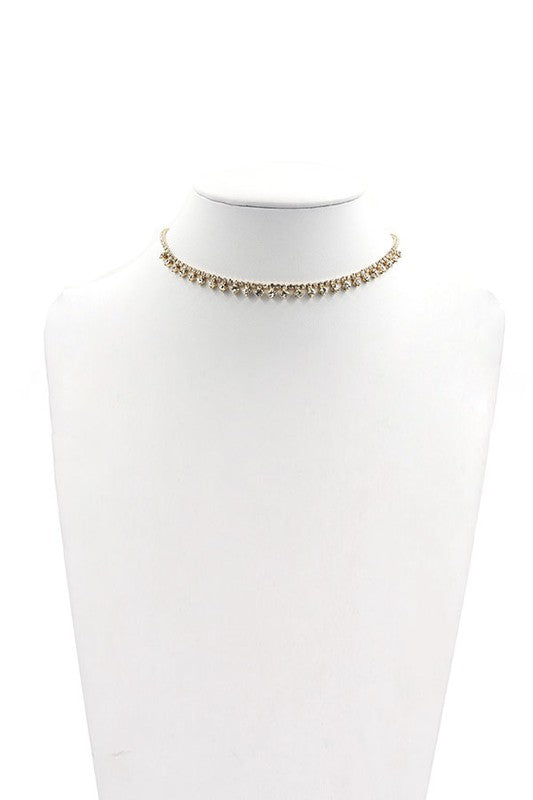 LUXURY GOLD RHINESTONE CHOCKER