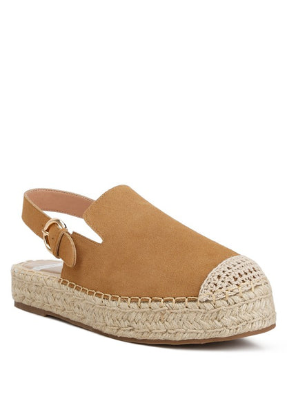 Affie Genuine Suede Slingback Strap Espadrilles