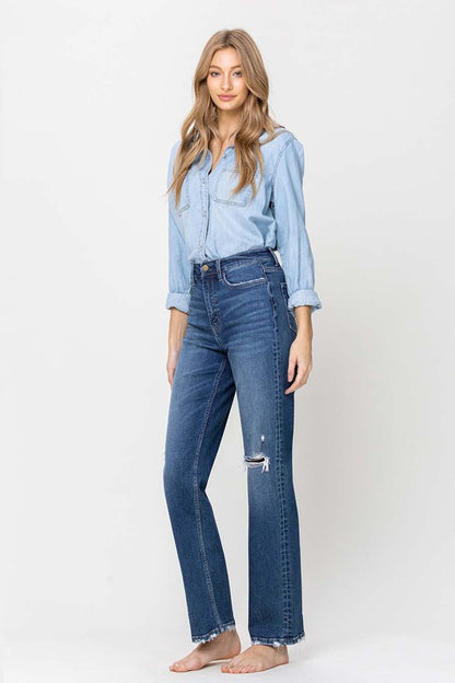 Super High Rise Straight Leg Jeans