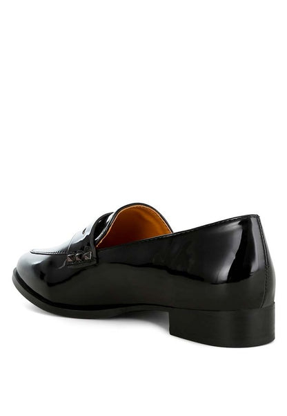 Noshiya Patent Pleather Penny Loafers