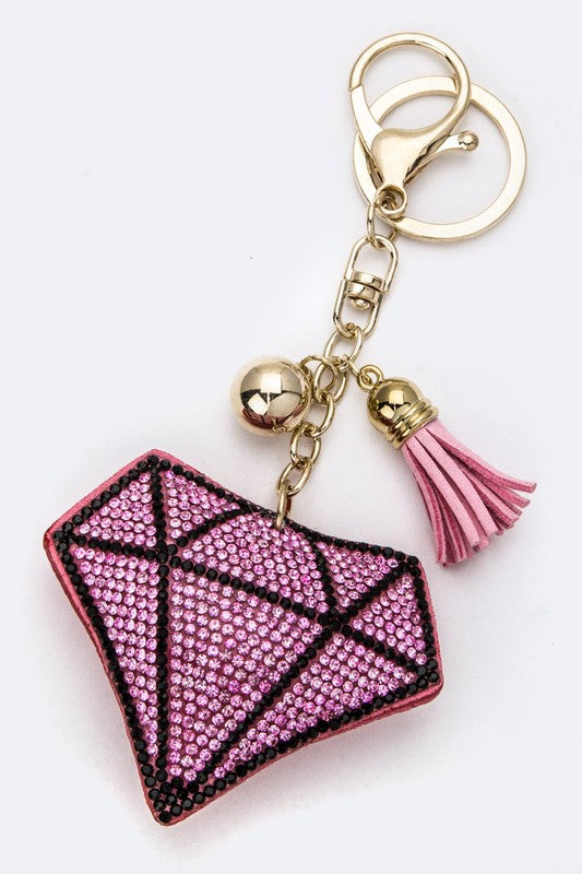 Crystal Diamond Pillow Key Charm