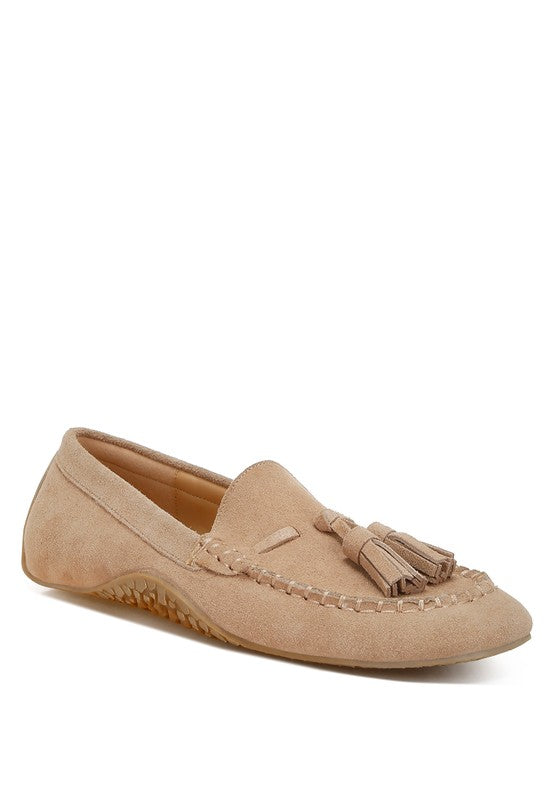 Kipstar Real Suede Leather Tassel Loafers