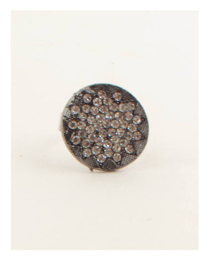 Circle w/ rhinestones adjustable ring