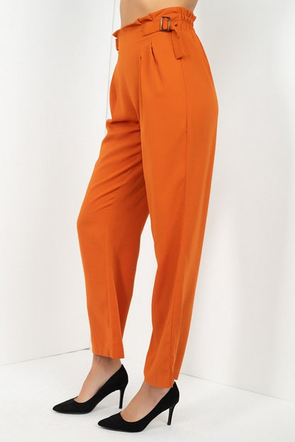 High Waist Paperbag Wide Pants