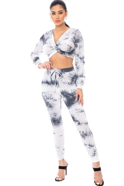 Tie Dye Ribbed Sweater Set