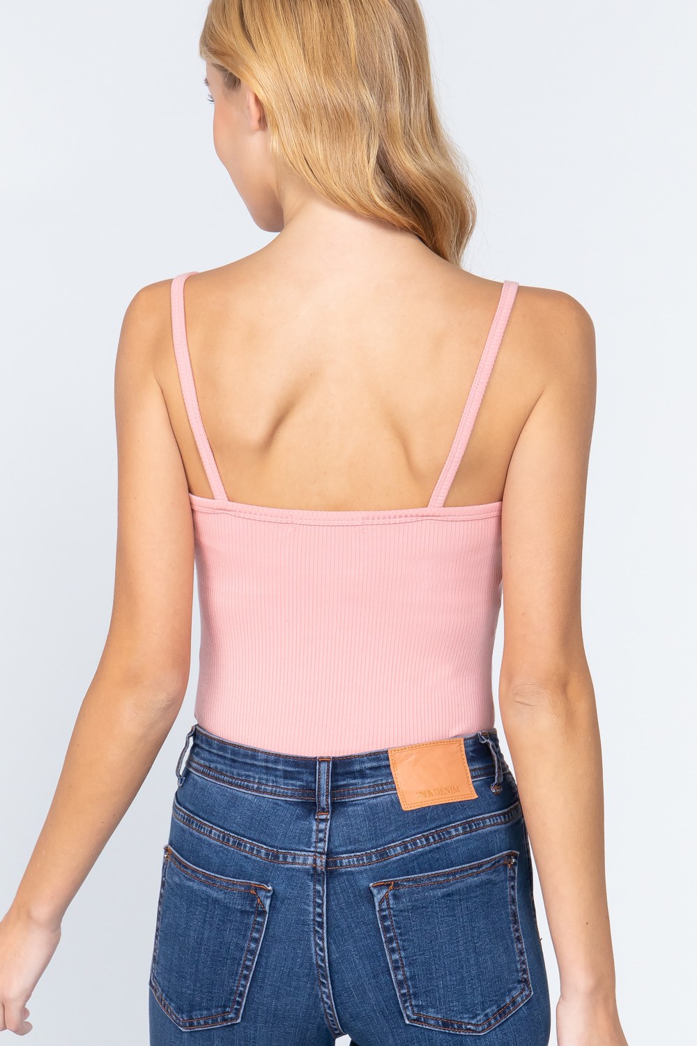 Heavy Rib Cami W/lace Bodysuit