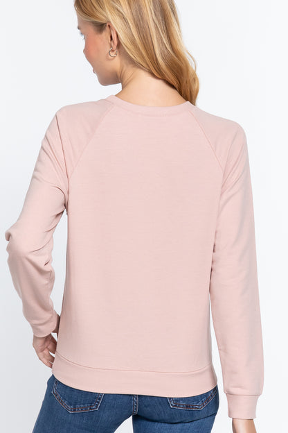 Sequins French Terry Pullover Top