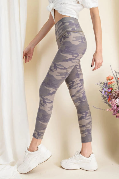 Camouflage Printed Rayon Spandex Leggings