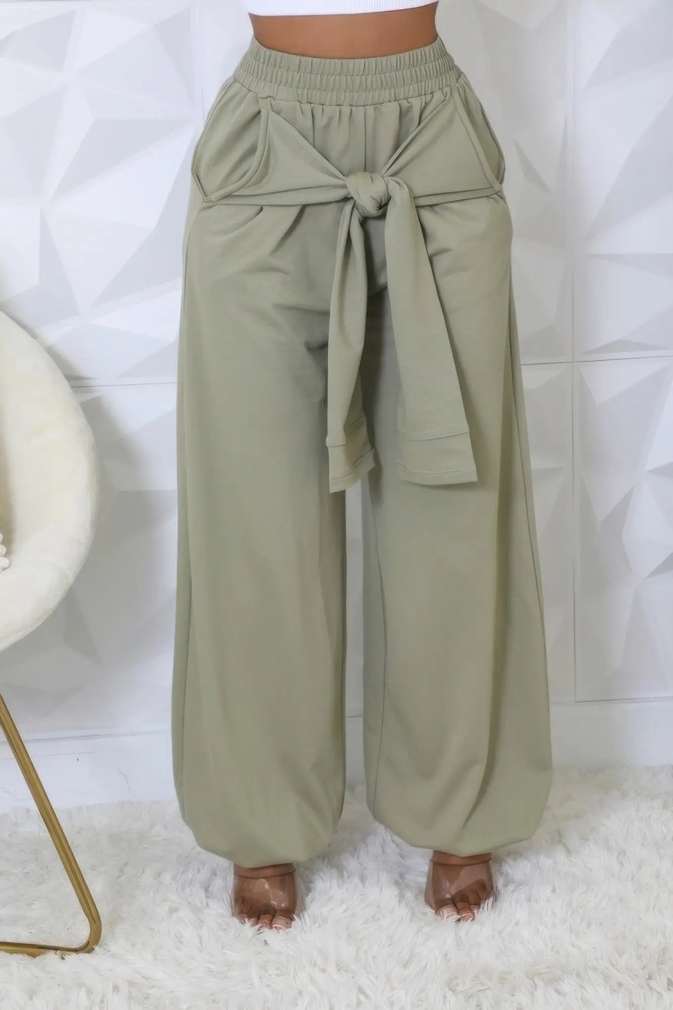 High-waisted Stretch Pants Affluza