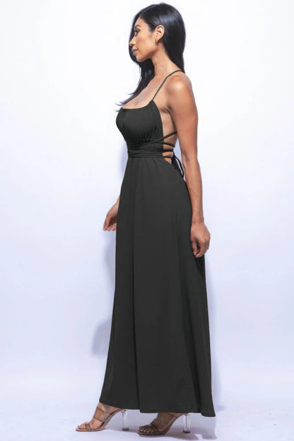 Side Slit Maxi Dress Affluza