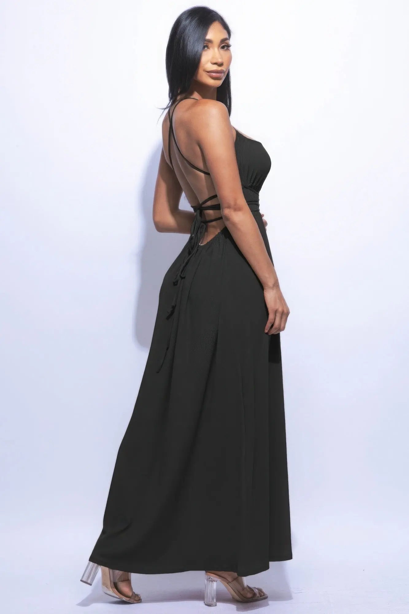 Side Slit Maxi Dress Affluza