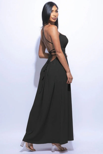 Side Slit Maxi Dress Affluza