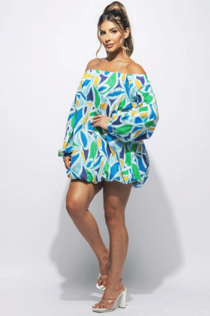 Off Shoulder Bubble Dress Affluza