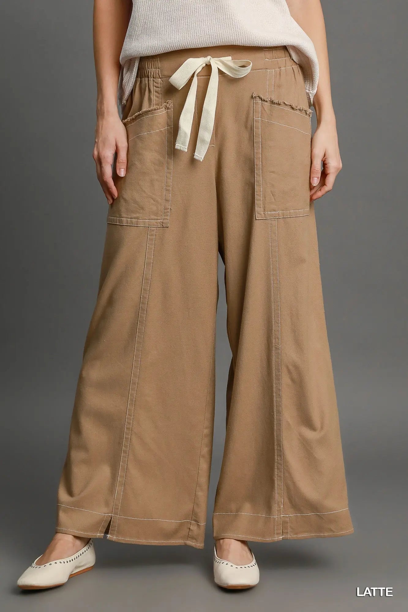 Wide Leg Pull On Pants Affluza