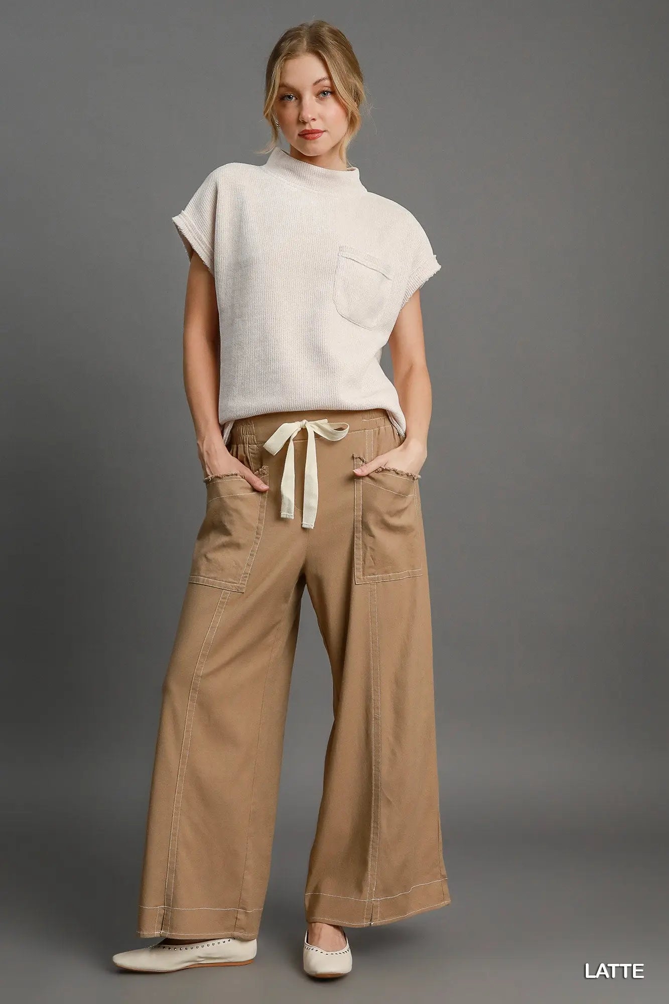 Wide Leg Pull On Pants Affluza