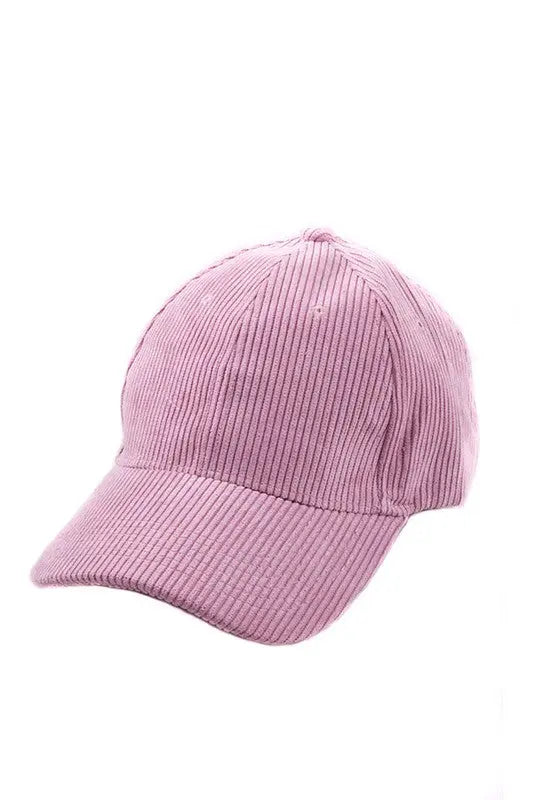 MAUVE CORDUROY FASHION CAP Bella Chic