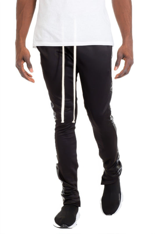 Leather Tape Track Pants